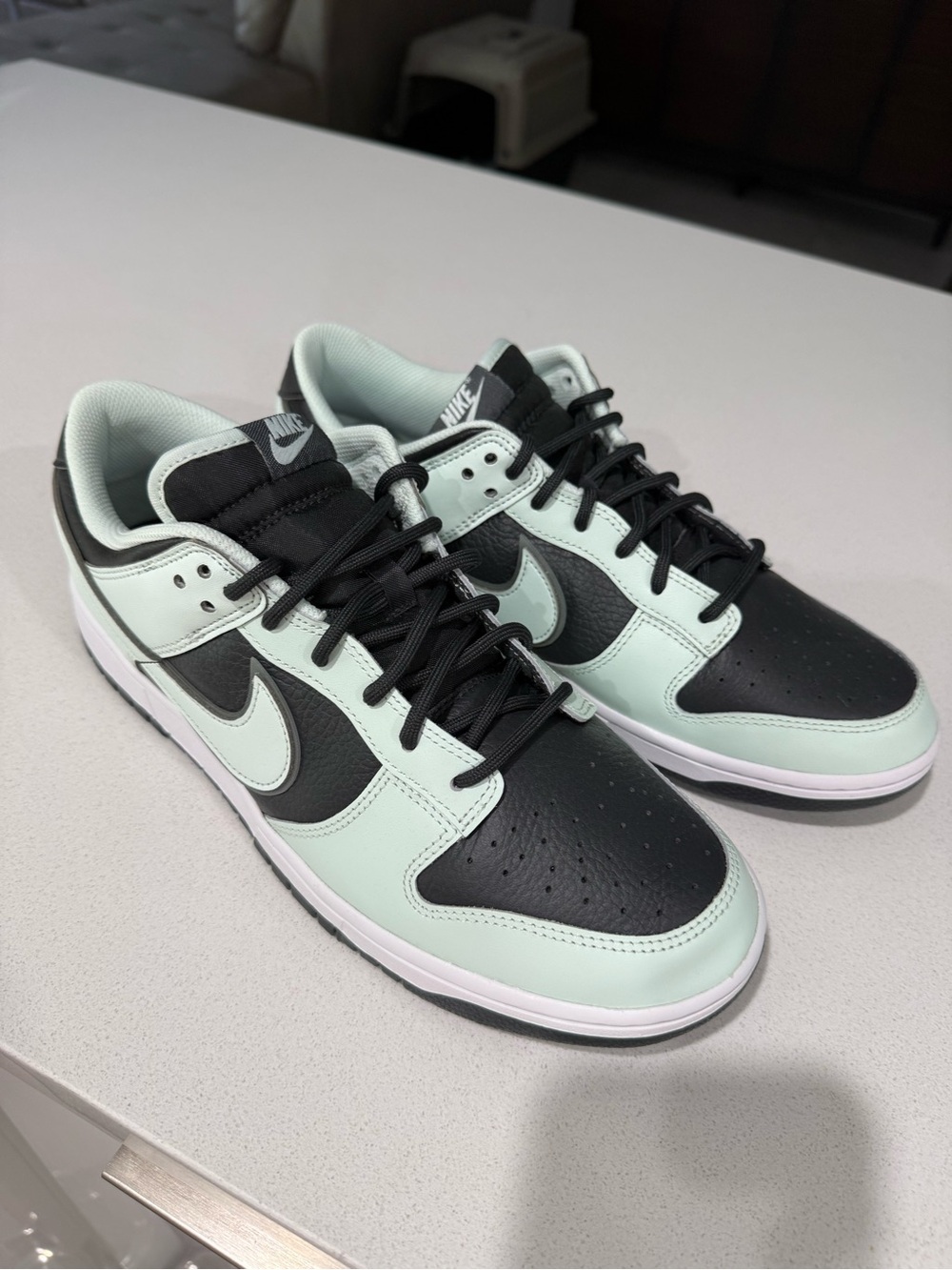 Nike Dunks Low-Top Sneakers in Mint and Black